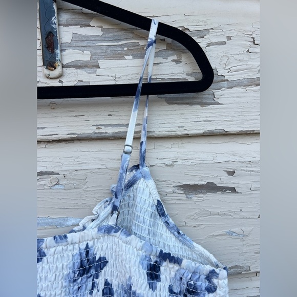 Abercrombie & Fitch Best Dressed Guest Smocked Mini Dress Blue Floral XXL - Picture 12 of 13